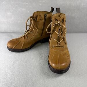 UGG Hapsburg Duck boots - chestnut womens waterproof lace-up ankle bootie size 9